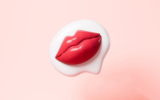 嘴巴表情，嘴唇模型，社交表情，3d渲染。图片下载