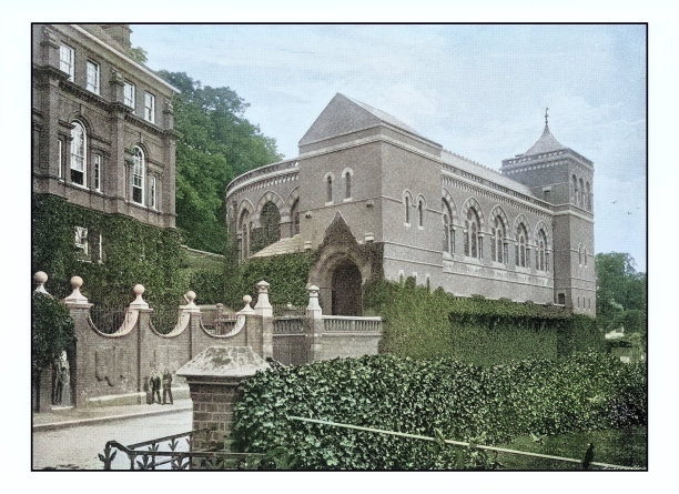 古董伦敦照片:哈罗公学:演讲厅图片下载