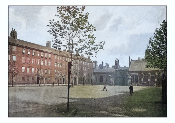 古董伦敦的照片:格雷酒店广场图片下载