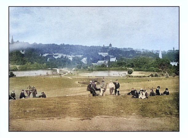 古董伦敦的照片:从国会山上看图片下载