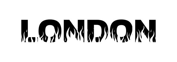 伦敦文字标志，排版印刷或口号。现代伦敦横幅设计。矢量插图。图片下载