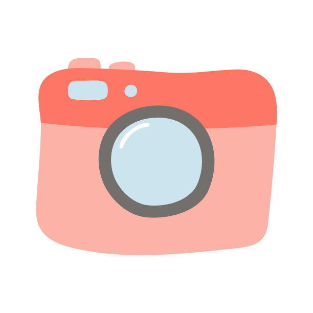 相机手绘插图图片下载