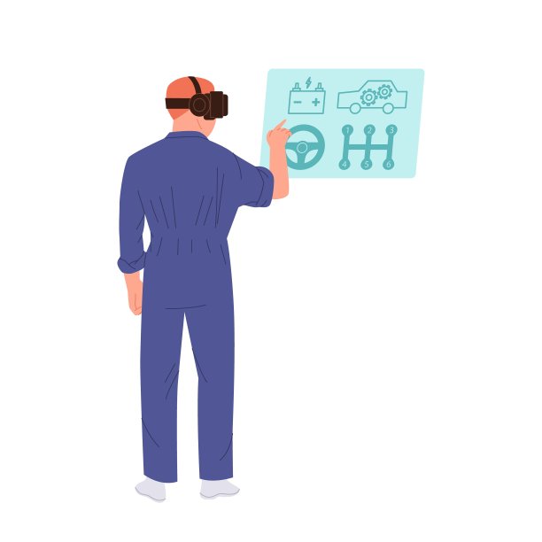 修理工以VR眼镜为角色，提供专业的汽车维修服务图片下载