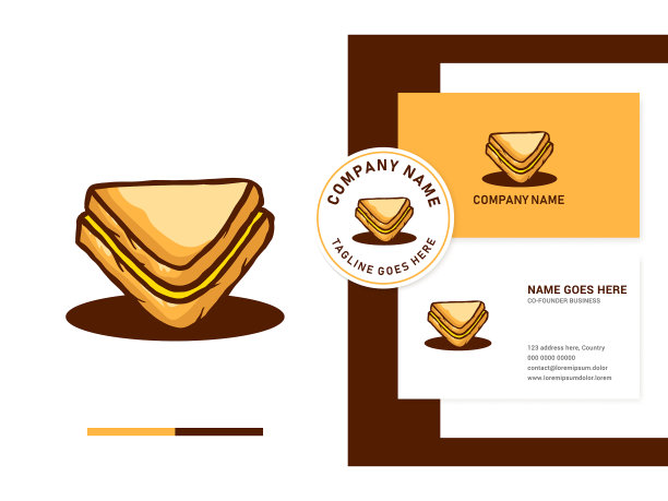 半片三明治标志图片下载