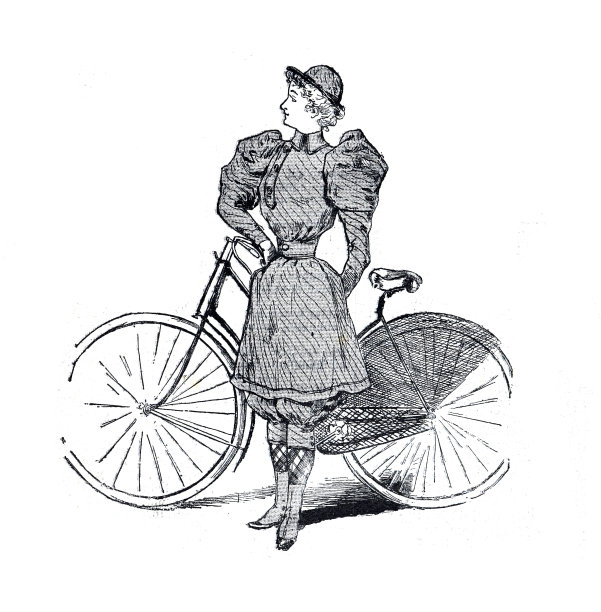 穿着讲究的女士，骑着古董自行车的女士。复古服装。公主裙或女王裙。老式的衣服。时尚产业。19世纪的服装。18世纪的服装。精英的裙子。图片下载