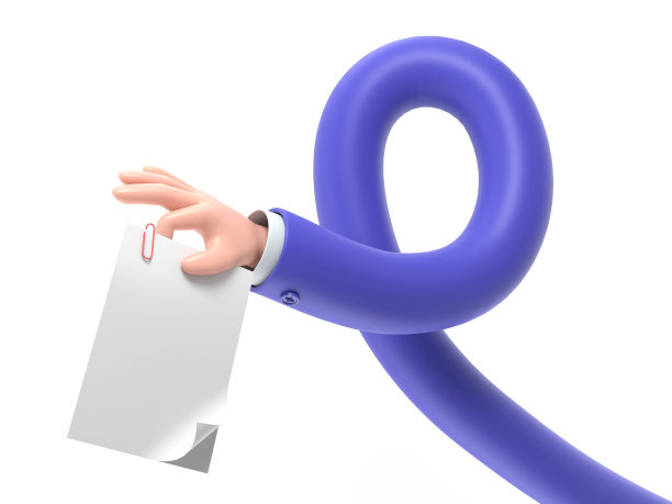 卡通手势图标模型。3D手握黄色扩音器现实的图标，3D渲染在白色背景。长臂概念。图片下载