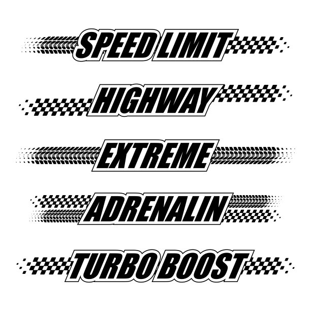 运动旗帜文本方格赛跑词图片下载