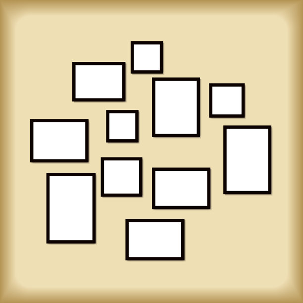 矢量照片拼贴框架上的浅棕色背景图片下载