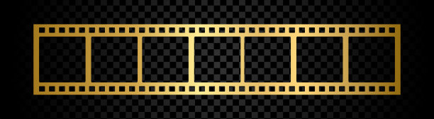 金色胶片条或金色边框图片下载