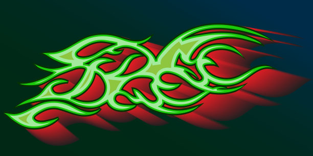 跑车贴纸条纹与抽象的曼陀罗线条艺术和充满活力的色彩组成。图片下载