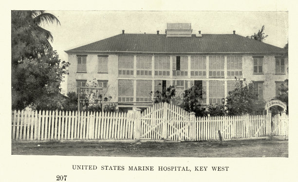 美国海军医院，基韦斯特，佛罗里达州，1890年代。19世纪图片下载