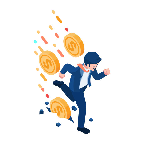 等距商人逃离下落的钱图片下载