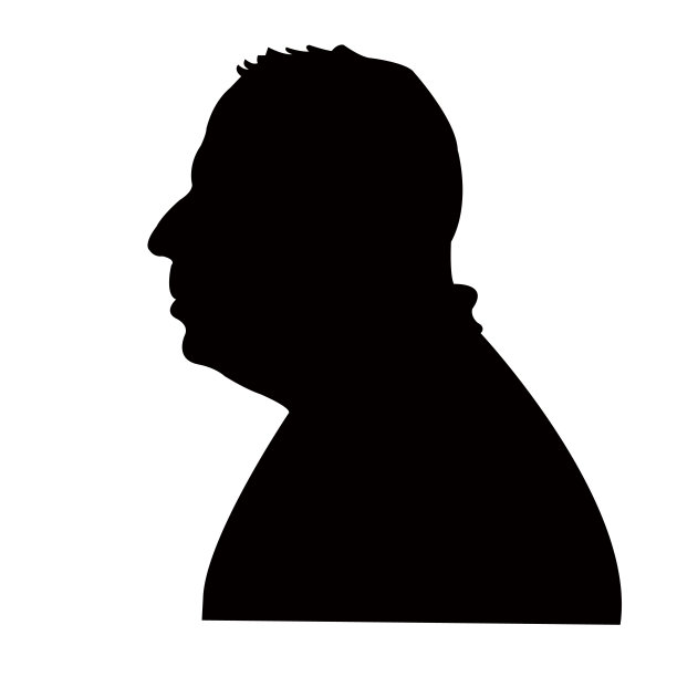 一个男人的头部轮廓矢量图片下载