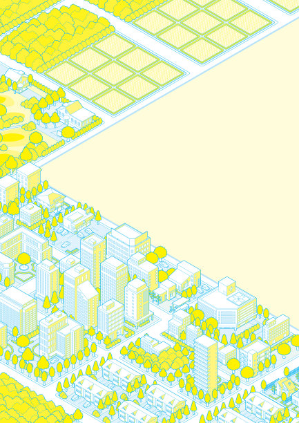 城市景观的三维视图。城市景观。图片下载