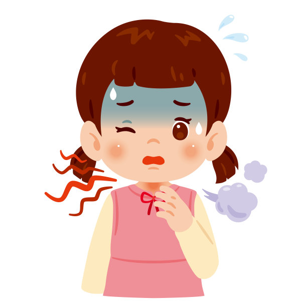 一个喉咙痛并且咳嗽的女孩图片下载