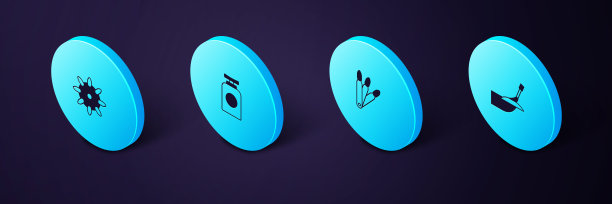 集等距美甲，假指甲，管的护手霜和图标。向量图片下载