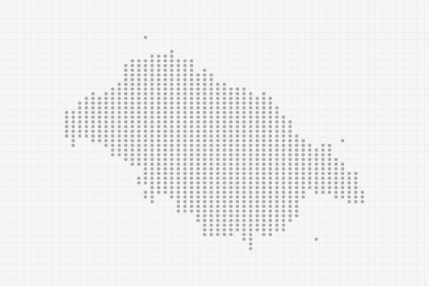 皮特凯恩群岛的灰色像素点图。半色调网点概念。矢量图EPS10图片下载