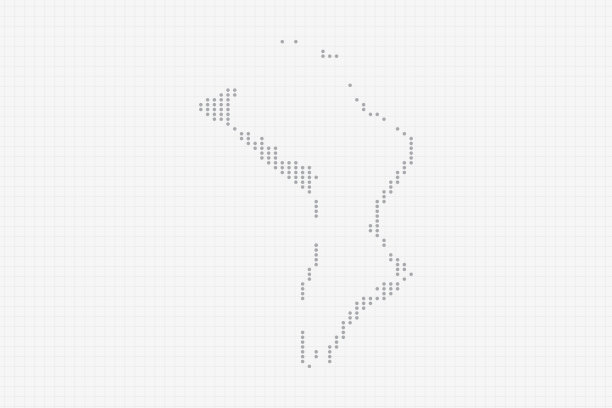 灰色的英属印度洋领土像素点图。半色调网点概念。矢量图EPS10图片下载