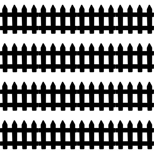 木栅栏花园栅栏黑色图案树图片下载