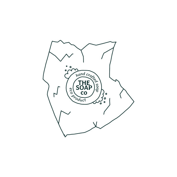 手工制作的肥皂生态产品标志图片下载