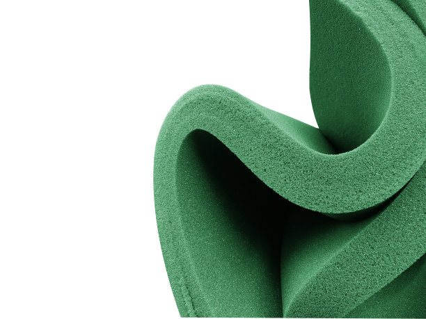 绿色海绵泡沫卷与复制空间图片下载