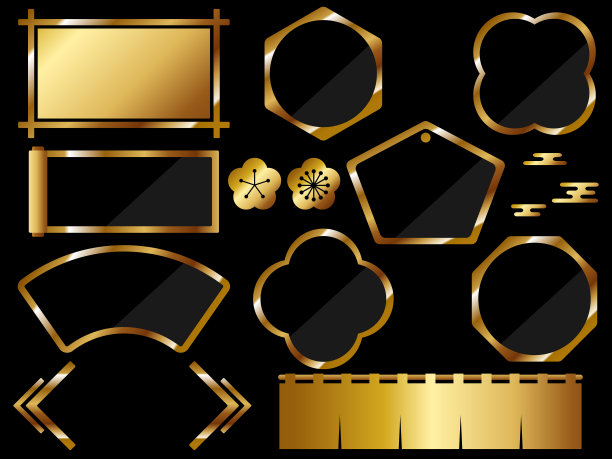 日式框架和装饰图片下载