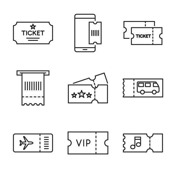 矢量集的入场券。图片下载