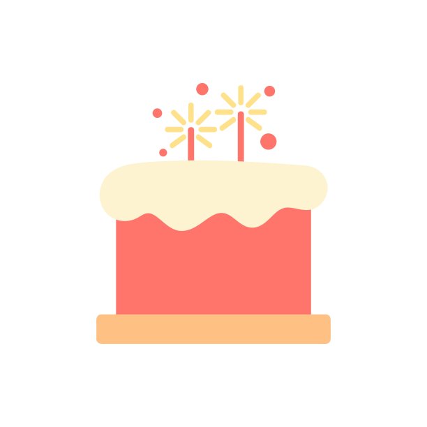 彩色生日蛋糕插图6型图片下载