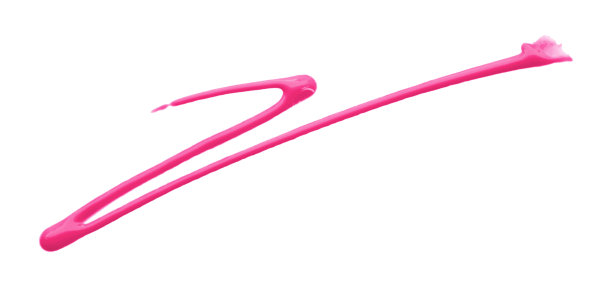 粉红色水彩画的曲折线孤立的白色背景。图片下载