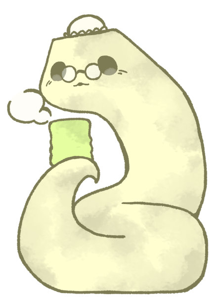 蛇奶奶喝着茶放松图片下载