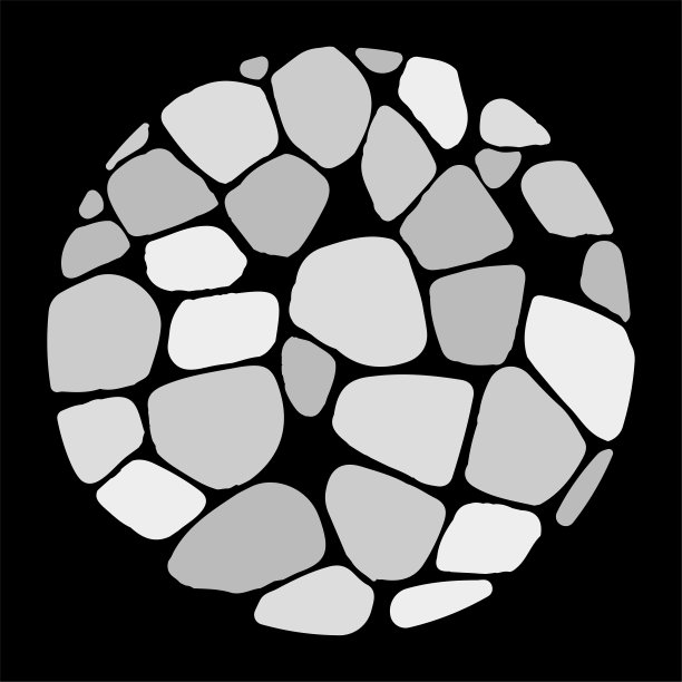 圆形平衡石瑜伽，健康或水疗插画设计矢量图片下载