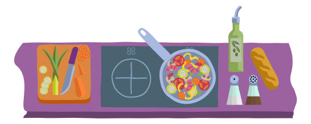 烹饪蔬菜咖喱中餐厨房场景图片下载