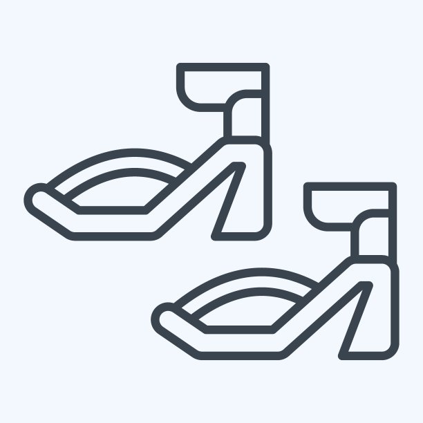 图标凉鞋。与时尚有关的象征。行风格。简单的设计可编辑。简单的说明图片下载