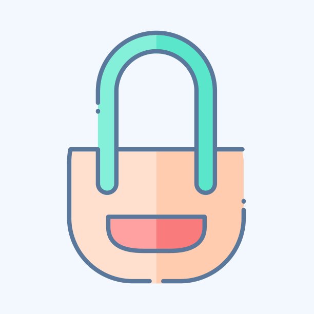 Icon Totebag. related to Fashion symbol. doodle style. simple design editable. simple illustration图片下载