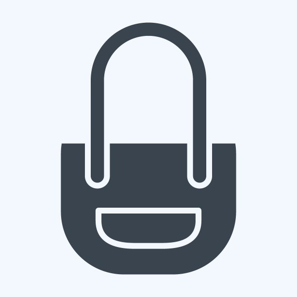 图标Totebag。与时尚有关的象征。字形风格。简单的设计可编辑。简单的说明图片下载