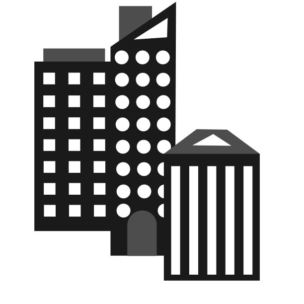 有三座黑白相间的高楼图片下载