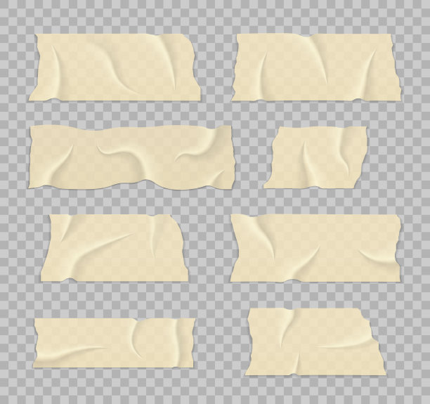 透明胶带。用于照片和纸张固定装置的皱胶塑料胶带。图片下载