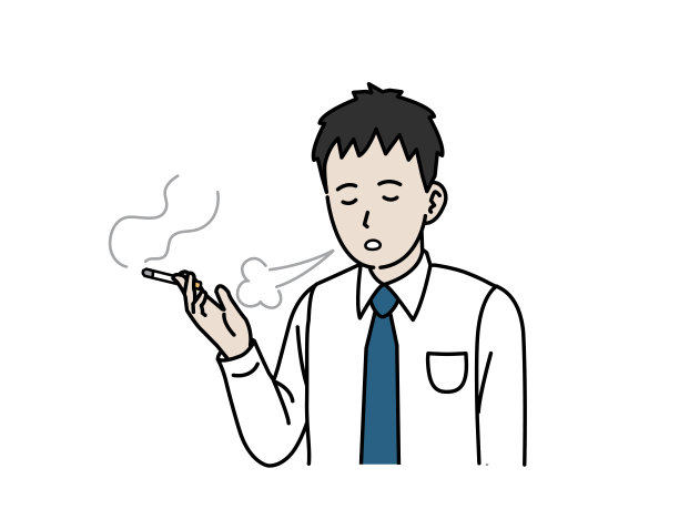 抽烟的年轻商人图片下载