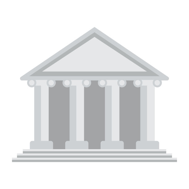 矢量旧列建筑矢量隔离图标。旧圆柱建筑表情符号插图图片下载