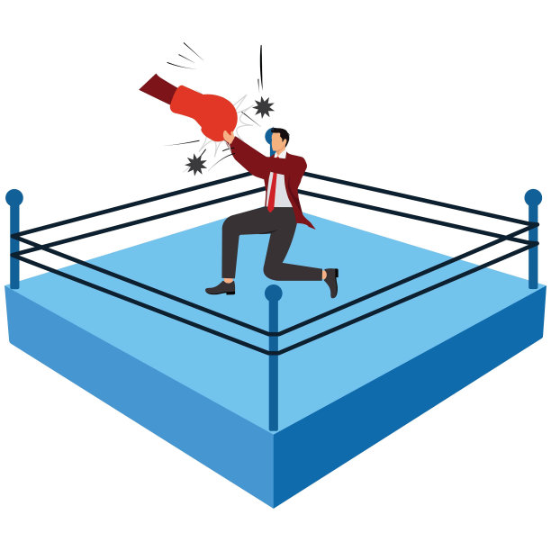 商人Block猛击和直拳大拳击手套图片下载