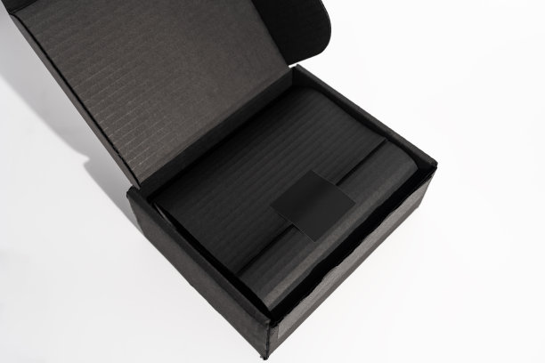 黑色方形礼品盒包装纸样图片下载