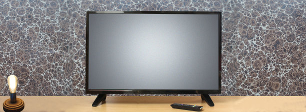 全景平板电视放置在客厅单元图片下载