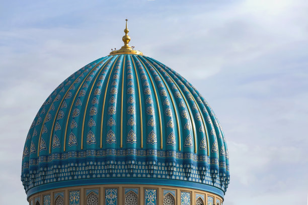 伊斯兰文明中心的蓝色圆顶。关闭了。塔什干,乌兹别克斯坦图片下载