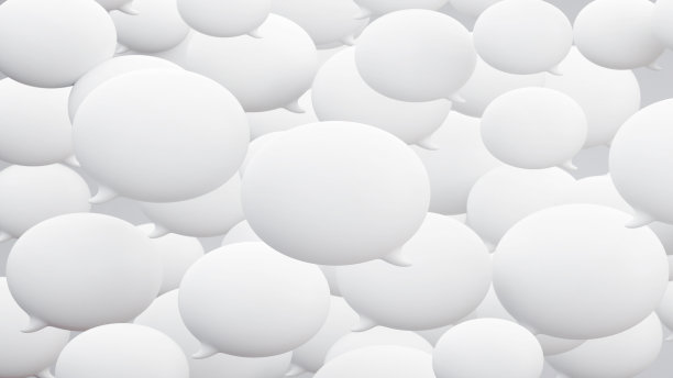 巨大的3D井喷。语句。闲谈，聊天。消息。图片下载