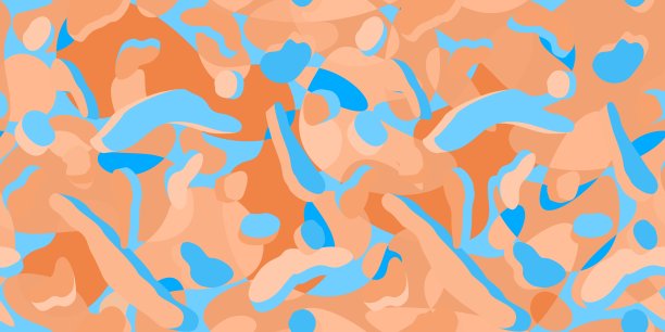 无缝冷桃子模糊和浅蓝色抽象模式矢量插图背景艺术图片下载