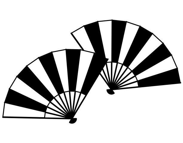一个简单的扇子，可以用于新年假期，新年贺卡装饰，舞蹈，日本服装等/插画素材(矢量插画)图片下载