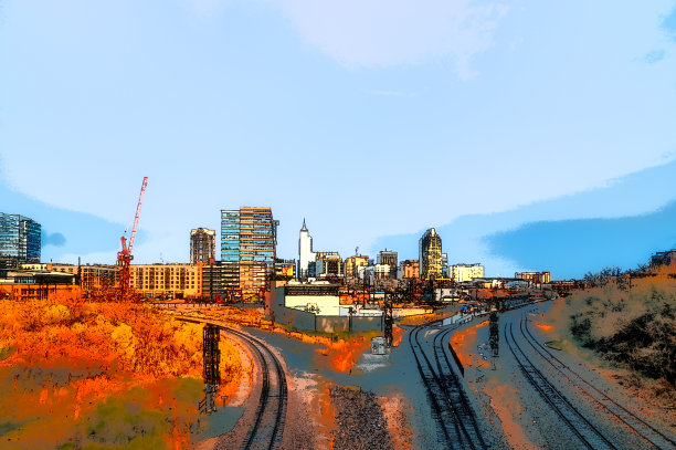 罗利天际线照片插图图片下载