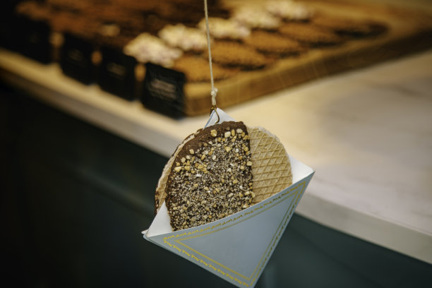 阿姆斯特丹商店的巧克力什锦华夫饼图片下载