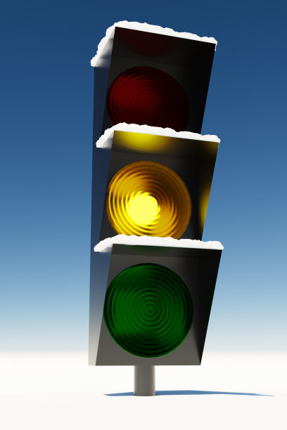 雪下的红绿灯图片下载