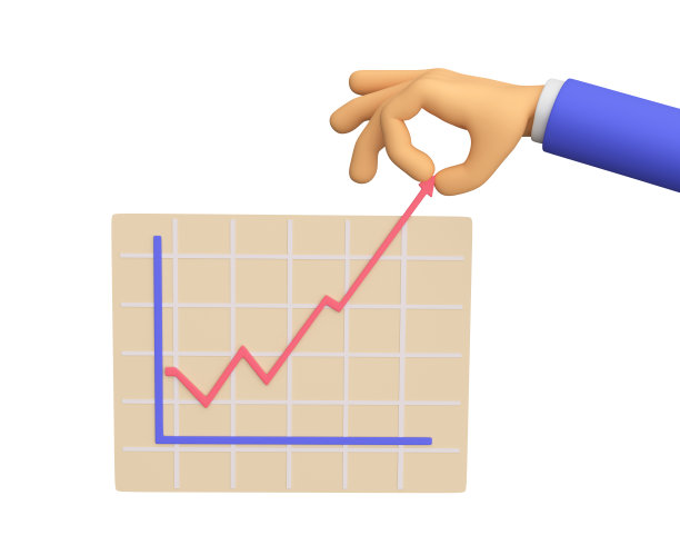 商人举起图形箭头。有效管理的概念。三维演示图片下载